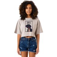 Tshirthane P22764S9521 See You In Space Cowboys Minimalist Anime Poster Taş Rengi Kadın Crop