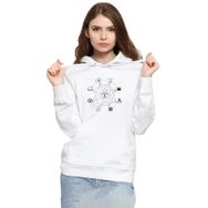Tshirthane P22776S5286 Sense8 Sensates Cluster Beyaz 3ip Kapüşonlu Kadın Sweatshirt