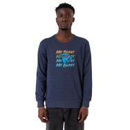 Tshirthane P22865S5556 Mr Beast Lettern İndigo 2ip Erkek Sweatshirt