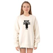 Tshirthane P22933S4497 Sherlock No Shit Sherlock Ekru 2ip Kadın Sweatshirt