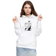 Tshirthane P23035S3184 Steins Gate Rintarou Mad Scientist Beyaz 3ip Kapüşonlu Kadın Sweatshirt