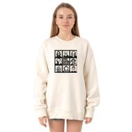 Tshirthane P23184S7369 The Psycho Bunch Ekru 2ip Kadın Sweatshirt
