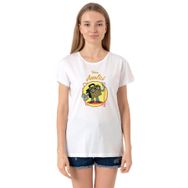 Tshirthane P23300S3393 Bisiklet Yaka Beyaz Kadın T-shirt