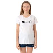 Tshirthane P23326S4505 Bisiklet Yaka Beyaz Kadın T-shirt