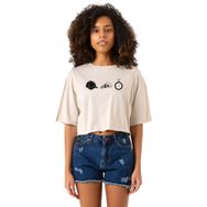 Tshirthane P23337S5275 The Walking Dead Glenn Rhee Symbols Bej Kadın Crop