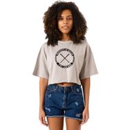Tshirthane P23367S3296 The Walking Dead Property Of Negan Taş Rengi Kadın Crop