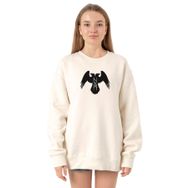 Tshirthane P23459S5374 Thor's Ravens Huginn and Muninn Ekru 2ip Kadın Sweatshirt
