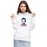 Tshirthane P23620S9680 Breaking Bad Jesse Pinkman Bitch Beyaz Kadın Kapüşonlu Sweatshirt
