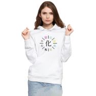 Tshirthane P23660S8910 Monogatari Anime Apparitions 3ip Kapşonlu Kadın Beyaz Sweatshirt