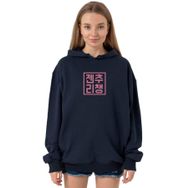 Tshirthane P23752S3292 Blackpink JenChooLiChaeng Hangul Lacivert 3 ip Kapüşonlu Kadın Sweatshirt