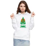 Tshirthane P24045S3454 Mr Beast Team Trees 3ip Kapşonlu Kadın Beyaz Sweatshirt