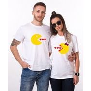 Tshirthane Pacman Kalp 2'li Sevgili T-shirt