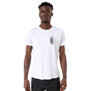 Tshirthane Parmak İzi Siyah Beyaz Beyaz Bisiklet Yaka Erkek T-shirt