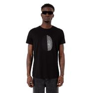 Tshirthane Parmak İzi Siyah Beyaz Siyah Erkek T-shirt