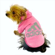Tshirthane Pembe Adidog Kapşonlu Köpek Sweatshirt