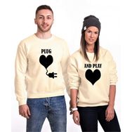 Tshirthane Plug And Play 2'li Sevgili Sweatshirt