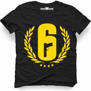 Tshirthane Rainbow Six Gun Siyah Erkek T-shirt
