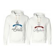 Tshirthane Sail Anchor 2'li Sevgili Sweatshirt
