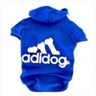 Tshirthane Saks Mavi Adidog Kapşonlu Duo Kedi Sweatshirt
