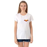 Tshirthane Sarı Kırmızı Batsman Beyaz Kadın Bisikletyaka T-shirt