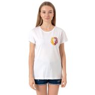 Tshirthane Sarı Kırmızı Leon Beyaz Kadın Bisikletyaka T-shirt