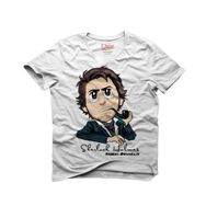 Tshirthane Sherlock Holmes Robert Downey Jr Beyaz Erkek T-shirt