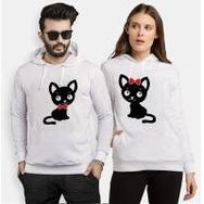 Tshirthane Tatlı Kedicik 2'li Sevgili Sweatshirt