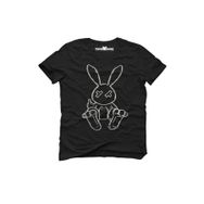 Tshirthane Tavşan Rabbit Siyah Baskılı Erkek T-shirt