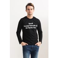 Tshirthane Ters Espirili Uzunkol Sweatshirt