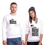 Tshirthane The Boss The Real Boss 2'li Sevgili Sweatshirt