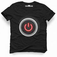 Tshirthane Turn Off Siyah Erkek T-shirt