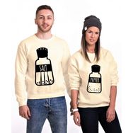 Tshirthane Tuz Biber 2'li Sevgili Sweatshirt