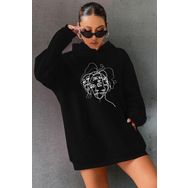 Tshirthane Unisex Woman one line Baskılı Sweatshirt