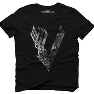 Tshirthane Vikings Ragnar Lothbrok Siyah Erkek T-shirt
