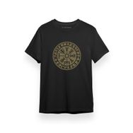 Tshirthane Vikings Vegvisir Runes Siyah Kısa Kol Erkek T-shirt