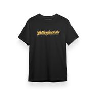 Tshirthane Yellowjackets Lettering Siyah Kısa Kol Erkek T-shirt