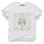 Tshirthane Yengeç Burcu Cancer Beyaz Erkek Tshirt