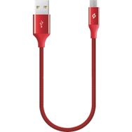 Ttec 2DK25K Kırmızı 30 cm Alumi Cable Micro USB Şarj ve Data Kablosu