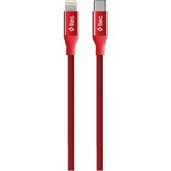 Ttec Alumicable Type-C Lightning Kırmızı 150 cm Hızlı Şarj Kablosu