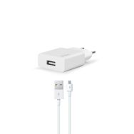 Ttec SmartCharger 10.5W Usb-A 1.2m Beyaz Seyahat Şarj Aleti ve Micro Usb Kablo