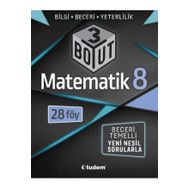Tudem 8.Sınıf 3 Boyut Matematik Bilgi Beceri Yeterlilik Soru Bankası