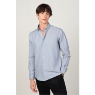 Tudors DR220085-810 Slim Fit Düğmeli Yaka Pamuklu Kolay Ütü Düz Erkek Gömlek
