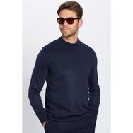 Tudors Erkek Slim Fit Dar Kesim Yumuşak Dokulu Tüylenmeyen Lacivert Yarım Balıkçı Yaka Triko Kazak