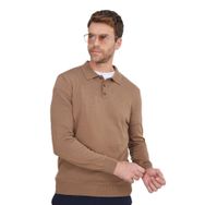 Tudors Erkek Standart Fit Normal Kesim Pamuklu Polo Yaka Vizon Kazak - XL