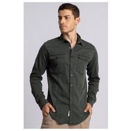 Tudors Slim Fit Dar Kesim Uzun Kol Erkek Kot Gömlek