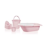 Tuffex Pembe 5'li Banyo Tuvalet Seti