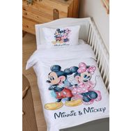 Tuğba Kuğu Cartoon Serisi Minnie ve Mickey 100x150 cm Organik Bebek Nevresim Takımı