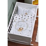 Tuğba Kuğu For Baby Serisi Aslanlı Çember 60x100 cm Anne Yanı Beşik Nevresim Takımı