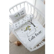 Tuğba Kuğu For Baby Serisi Atkılı Kutup Ayısı 60x100 cm Anne Yanı Beşik Nevresim Takımı