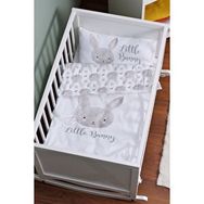 Tuğba Kuğu For Baby Serisi Karakalem Tavşan 60x100 cm Anne Yanı Beşik Nevresim Takımı